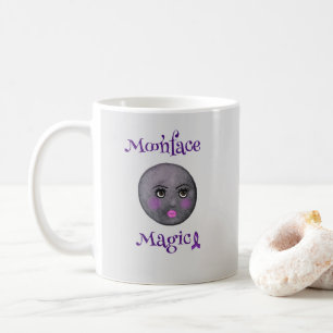 Moon Face lila Bandlupe Kaffeetasse