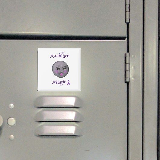 Moon Face lila Bandlupe Magnet