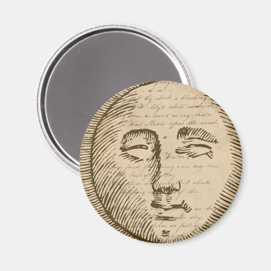 Moon Face Magnet (Vorderseite/Rückseite)