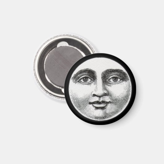 Moon Face Magnet (Vorderseite/Rückseite)