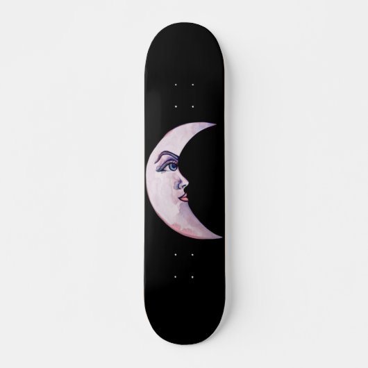 Moon face MoonChild Art Moon Child Skateboard (Vorne)