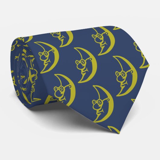 Moon Face Pattern Krawatte (Gerollt)