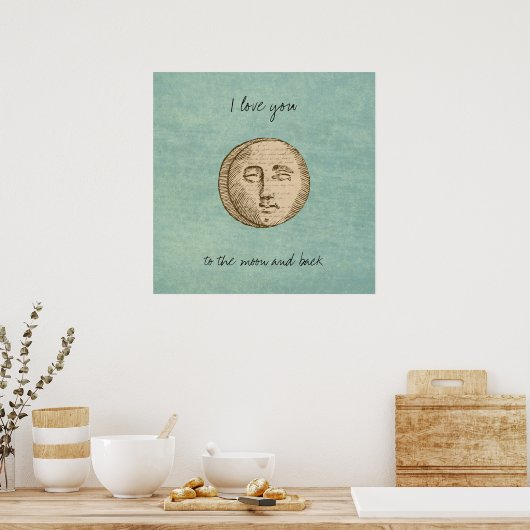 Moon Face Poster (Küche)