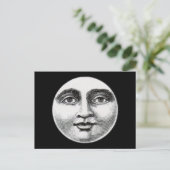 Moon Face Postkarte (Stehend Vorderseite)