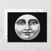 Moon Face Postkarte (Vorne/Hinten)