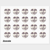 Moon Face Siegel Sticker (Blatt)