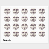 Moon Face Stickers (Blatt)