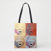 Moon Face Tote Bag Tasche (Vorderseite)