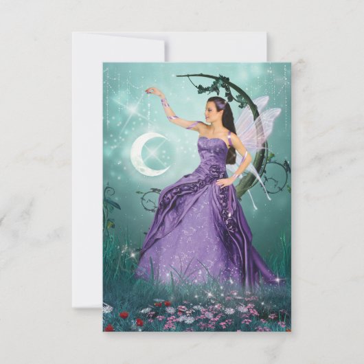 Moon Fairy Dankeskarte (Vorderseite)