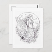 Moon Fairy Farbe Ihre eigene Postkarte (Vorne/Hinten)