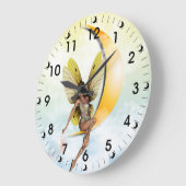 Moon Fairy Große Wanduhr (Winkel)