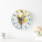 Moon Fairy Große Wanduhr (Zuhause)