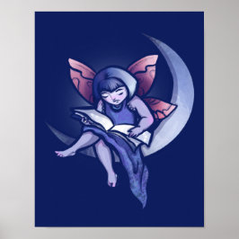 Moon Fairy Reading Bookish Moon Fairies Poster