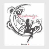 Moon Fairy Silhouette Thunder_Cove Aufkleber (Blatt)