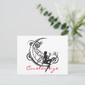 Moon Fairy Silhouette Thunder_Cove Postkarte (Stehend Vorderseite)