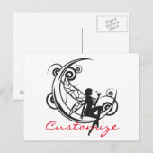 Moon Fairy Silhouette Thunder_Cove Postkarte (Vorne/Hinten)