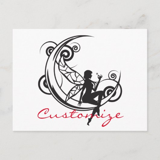 Moon Fairy Silhouette Thunder_Cove Postkarte (Vorderseite)