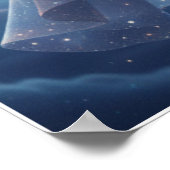 Moon Fairy Starry Night Art Poster (Ecke)