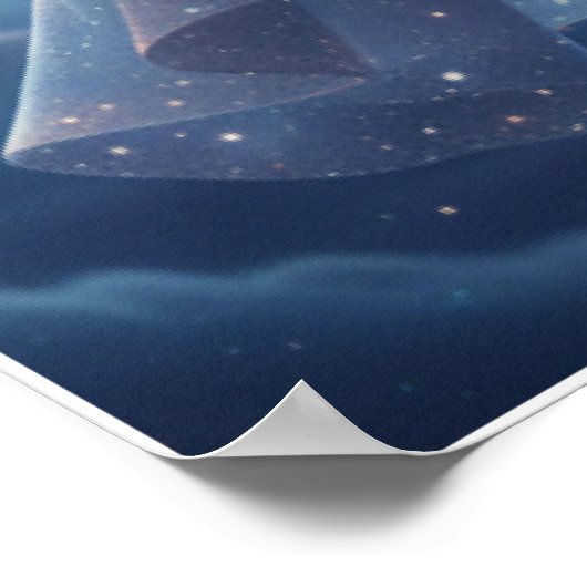 Moon Fairy Starry Night Art Poster (Ecke)