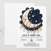 Moon Fallsars Digital Geburtstag Einladung (Vorne/Hinten)