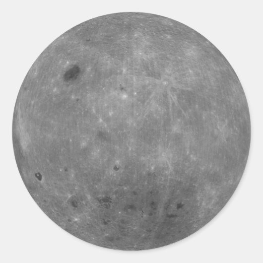 Moon Far Side Lunar Reconnaissance Orbiter Karte Runder Aufkleber (Vorderseite)