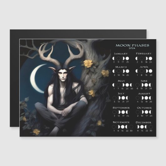 Moon Faun Magnetkarte (Vorne/Hinten)