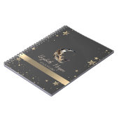 Moon Feather Gold Stars Yoga Studio Notizblock (Linke Seite)