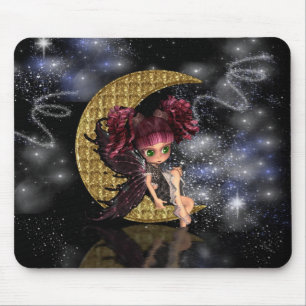 moon feenhaftes mousepad, Mäusematte, gotische Fe Mousepad