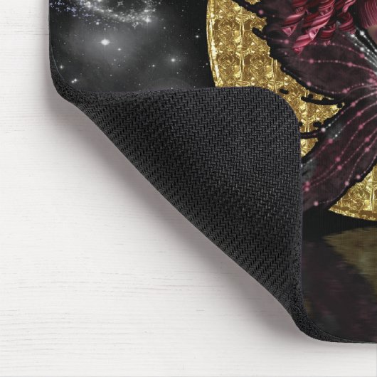 moon feenhaftes mousepad, Mäusematte, gotische Fee Mousepad (Ecke)