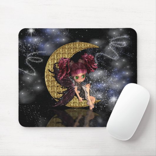 moon feenhaftes mousepad, Mäusematte, gotische Fee Mousepad (Mit Mouse)