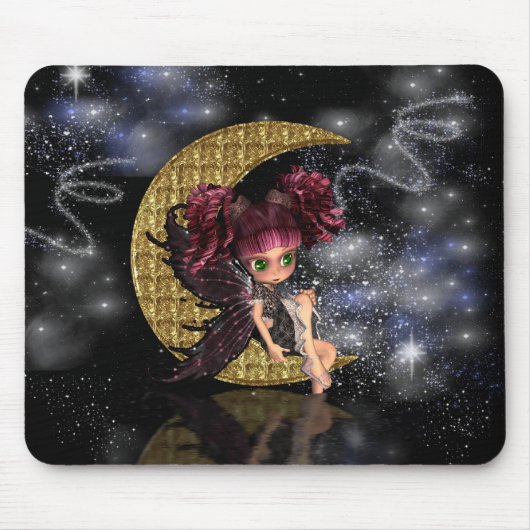 moon feenhaftes mousepad, Mäusematte, gotische Fee Mousepad (Vorne)