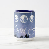 Moon Fest Kaffee Tasse! Zweifarbige Tasse (Mittel)