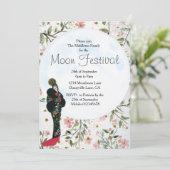 Moon Festival - Chinesische Herbstfestival Einladu Einladung (Stehend Vorderseite)