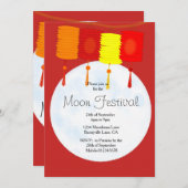 Moon Festival - Chinesische Herbstfestival Einladu Einladung (Vorne/Hinten)