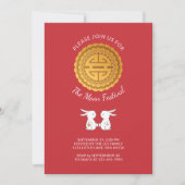 Moon Festival Mooncake Kaninchen Einladung (Vorderseite)