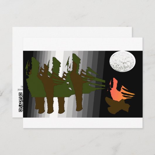 Moon Fire Postcard Postkarte (Vorne/Hinten)