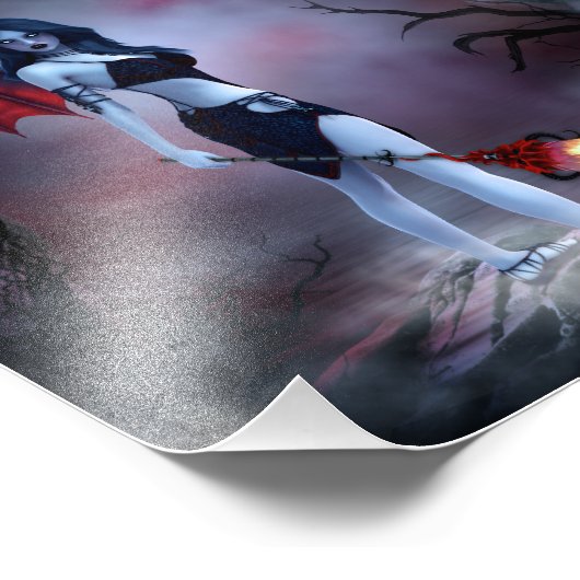 Moon fire Succubus Fotodruck (Ecke)