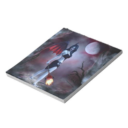 Moon fire Succubus Notizblock (Rotiert)