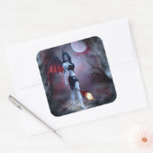 Moon fire Succubus Quadratischer Aufkleber (Umschlag)