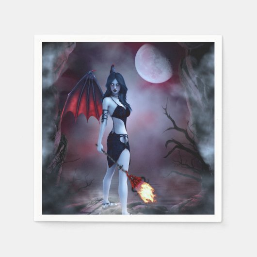 Moon fire Succubus Serviette (Vorderseite)