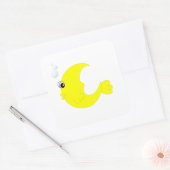 Moon Fish Quadratischer Aufkleber (Umschlag)