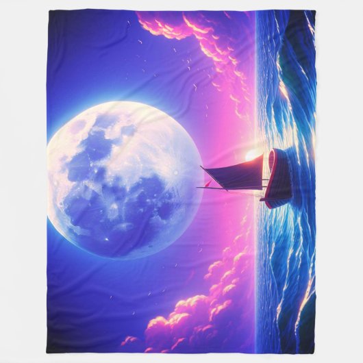 Moon Fleecedecke (Vorderseite)