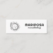 Moon Floral Elegant Esthetician Salon Soziale Ikon Mini Visitenkarte (Vorderseite)