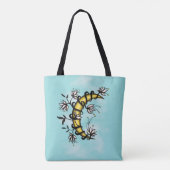 Moon Floral Tattoo Art Boho Tasche (Rückseite)