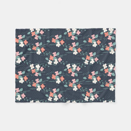 Moon Flower Fleecedecke (Vorderseite (Horizontal))