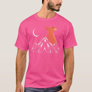 Moon Forest Animal Fox Lover Nature Wildlife Fox T-Shirt