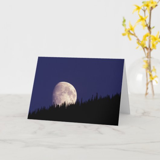 Moon & Forest | Glacier National Park Montana Karte (Gelbe Blume)