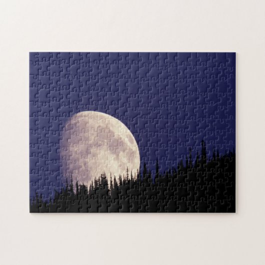 Moon & Forest | Glacier Nationalpark Montana Puzzle (Horizontal)