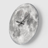 Moon Foto Große Wanduhr (Winkel)