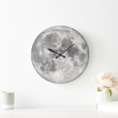 Moon Foto Große Wanduhr (Zuhause)
